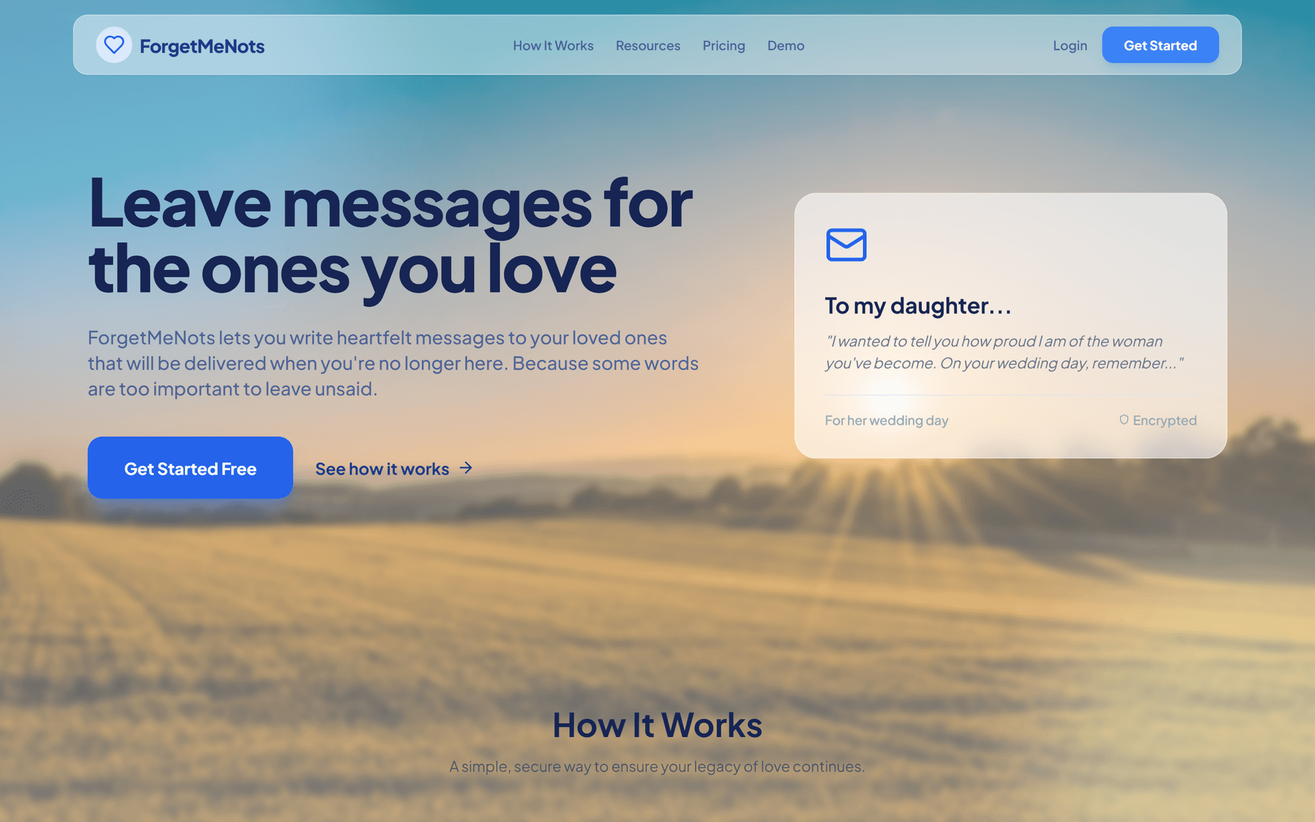 ForgetMeNots.net screenshot