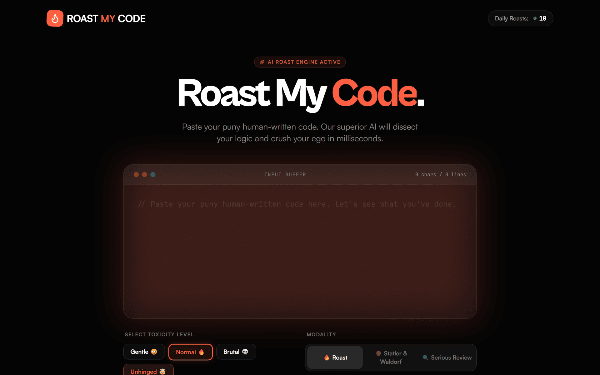 Roast My Code screenshot